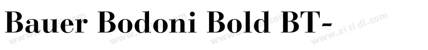 Bauer Bodoni Bold BT字体转换